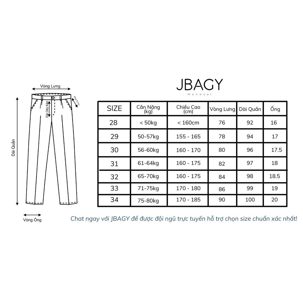 Quần baggy nam JBAGGY ống côn vải lụa co giãn,quần âu nam không nhăn không xù JBAGGY J004