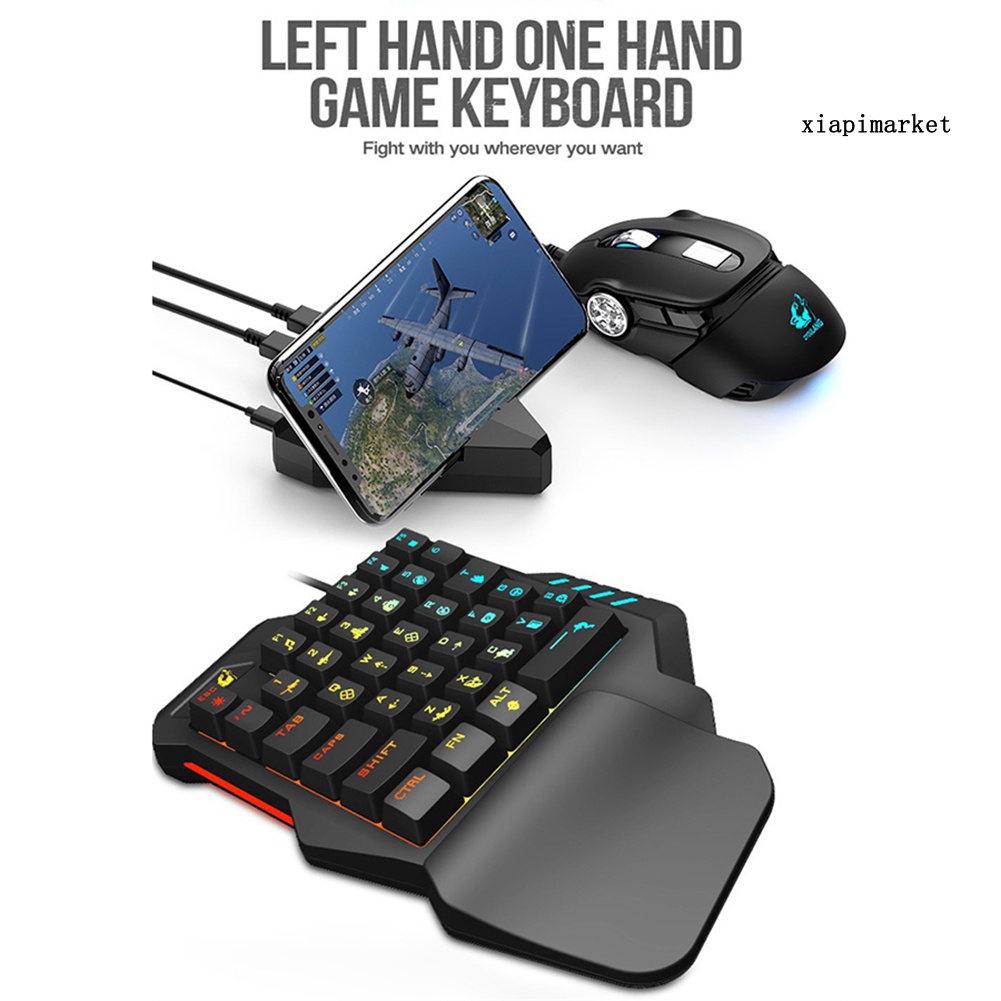 LOP_35 Keys One Hand Control Colorful Mechanical Gaming Keyboard for PUBG Mobile