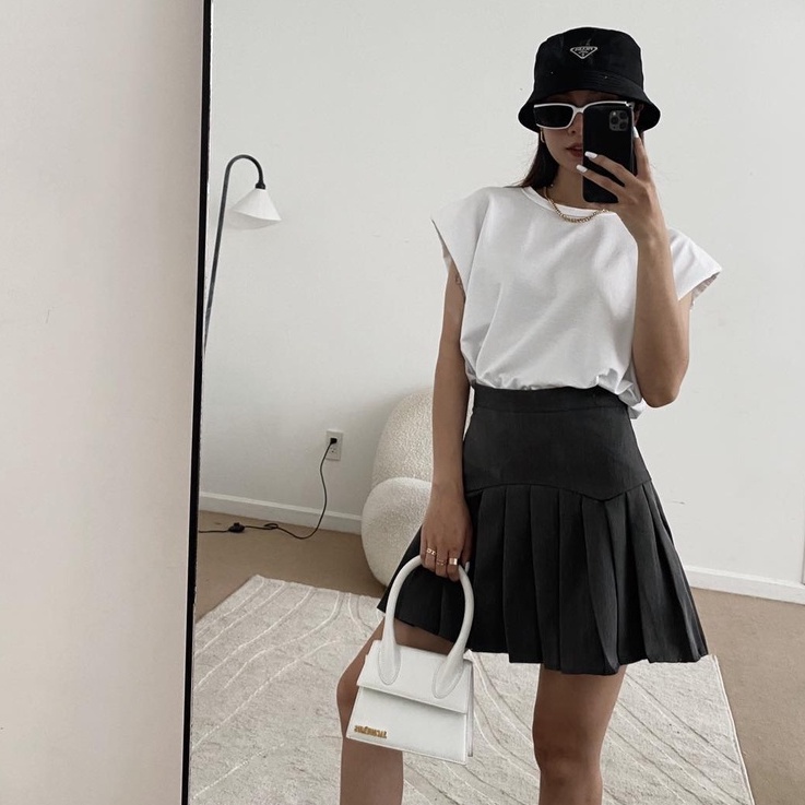 25 STUDIO Chân váy tennis nữ xếp li cạp cao dáng xòe Aki Skirt