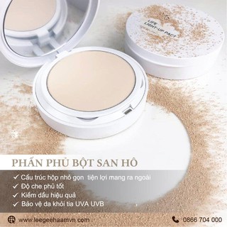 Phấn Phủ Bột San Hô Kiềm Dầu Chống Nắng Leegeehaam Light-up pack SPF 50+ PA+++