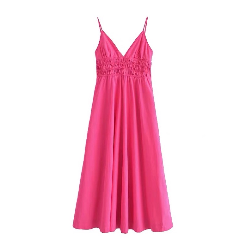 ĐẦM MÃI 2 DÂY NHẤN THUN EO