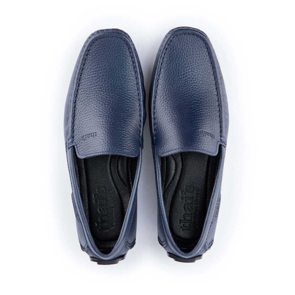 Giày lười Thai’s da bò thật 100%. Nhập khẩu Thái Lan. Màu xanh Navy