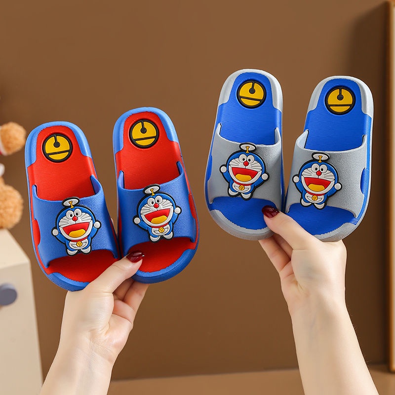 Dép Đi Trong Nhà Đế Dày Họa Tiết Hoạt Hình Doraemon Dễ Thương Cho Bé Trai