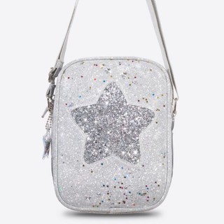Túi đeo chéo clever hippo sparkle bạc