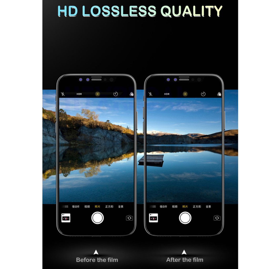 2 CÁI Máy ảnh Ống kính HD Phim bảo vệ Dành cho iPhone6S 7 8Plus XS MAX X XS XR