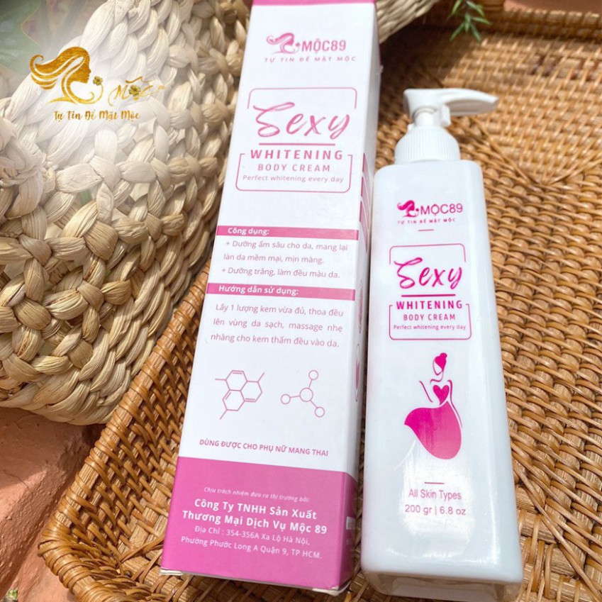 RẺ SÓ 1  [ Giảm Giá Đặt Biệt ]Kem dưỡng body Mộc 89 Sexy whitening cream - Mỹ phẩm mộc 89 thiên nhiên RẺ SÓ 1