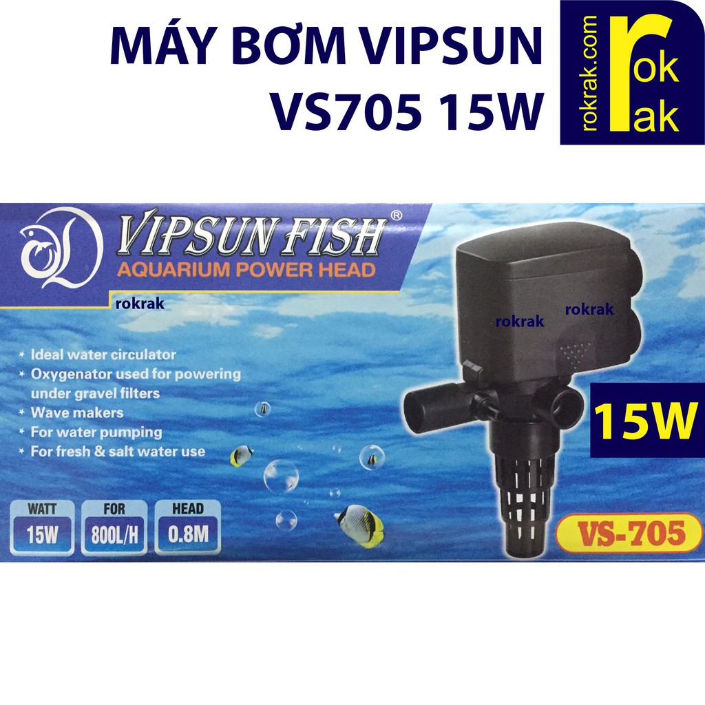 GIÁ SỈ-Máy bơm hồ cá Vipsun VS705 15W cho bể nhỏ vừa