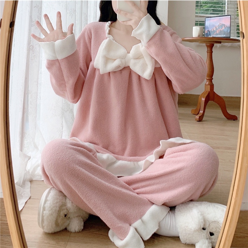 Đầm Ngủ Bằng Lông Cừu San Hô Dày Thời Trang Thu Đông Dành Cho Nữ 2021 796c- * | BigBuy360 - bigbuy360.vn