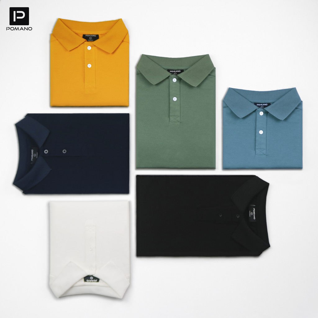 Áo thun Polo nam cổ bẻ BASIC vải Cotton Cá sấu 4 chiều thoáng mát, sang trọng, lịch lãm POMANO | BigBuy360 - bigbuy360.vn