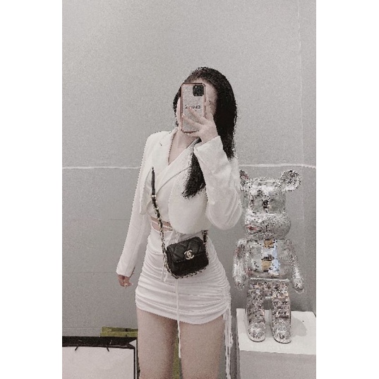 túi mini viền xích to đeo chéo 2 size xinh lắm ạ