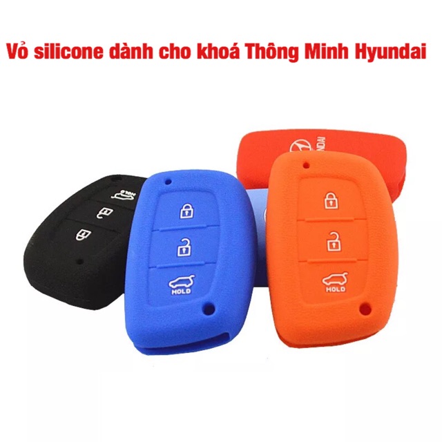 Áo bọc silicon bảo vệ chìa khoá smartkey Huyndai 3nút i10  Tucson