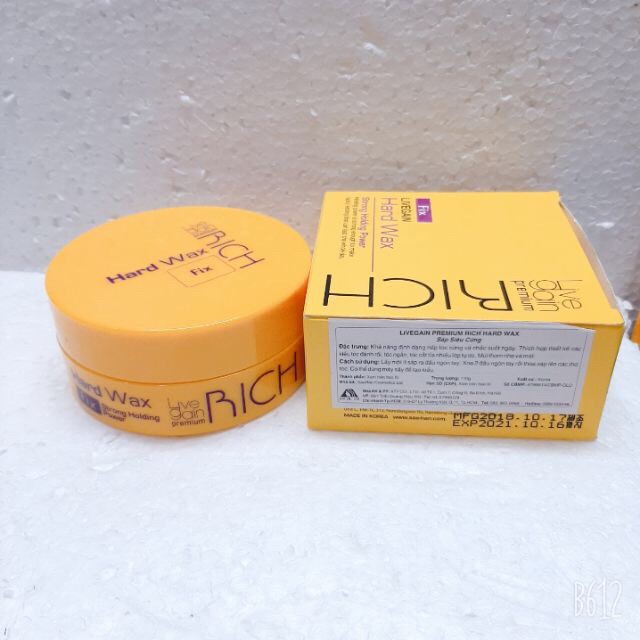 [Chính Hãng]💥💥Sáp tạo kiểu tóc cứng Livegain  Premium Rich Hard Wax Fix 110g