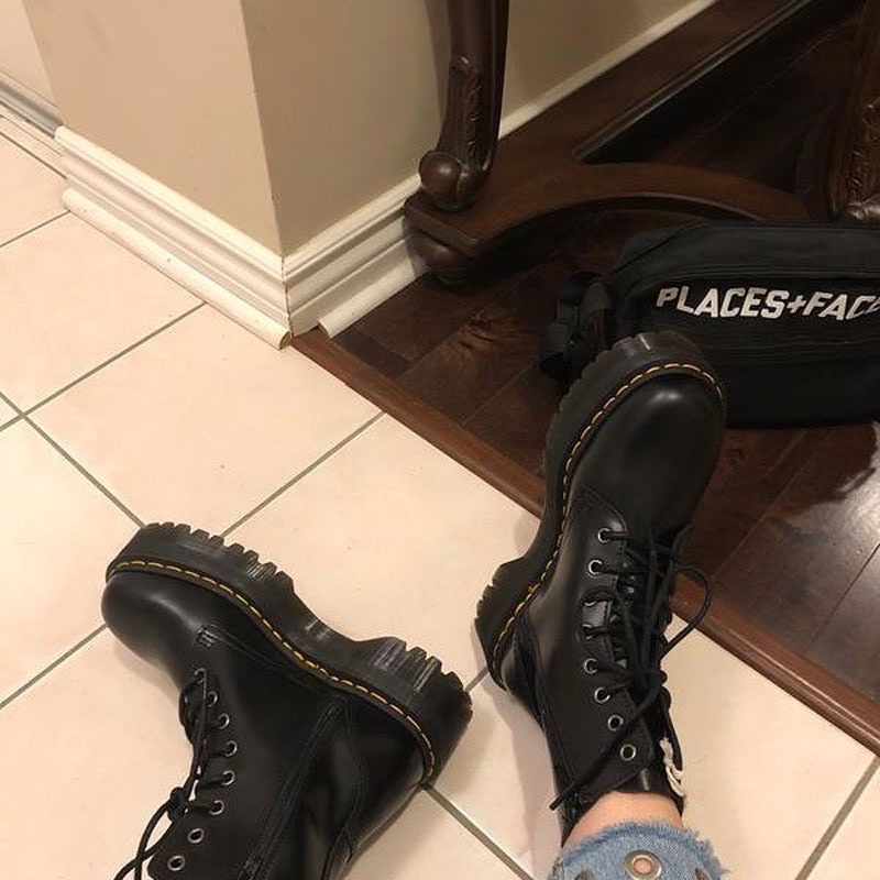 boots dr đen 5cm boots qinni đế cao( size 36) | BigBuy360 - bigbuy360.vn