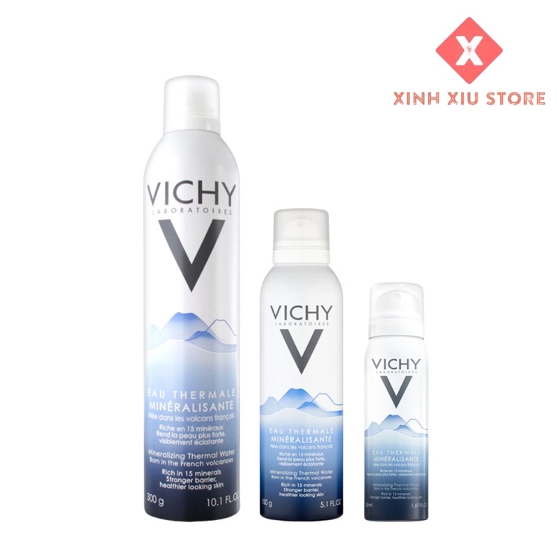 Xịt Khoáng Vichy Làm Dịu, Cấp Ẩm Cho Da, Giảm Kích Ứng Da (50ml-300ml)