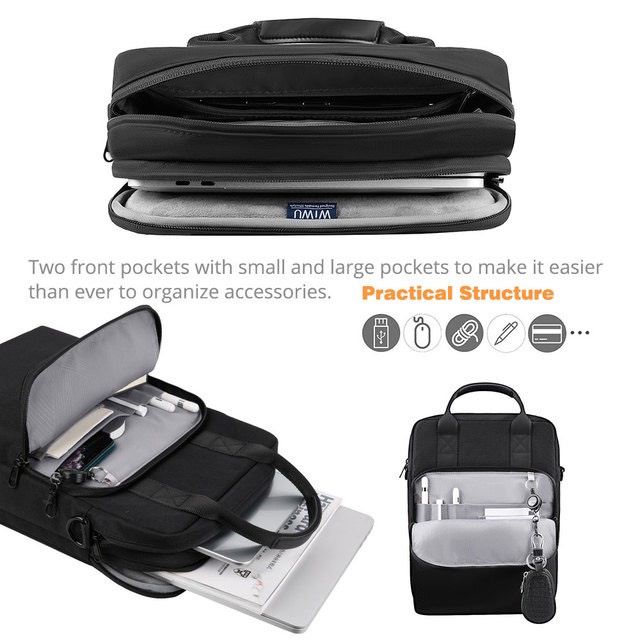 Túi đeo dọc macbook, laptop 13inch chống sốc, chống nước, nhỏ gọn chính hãng wiwu