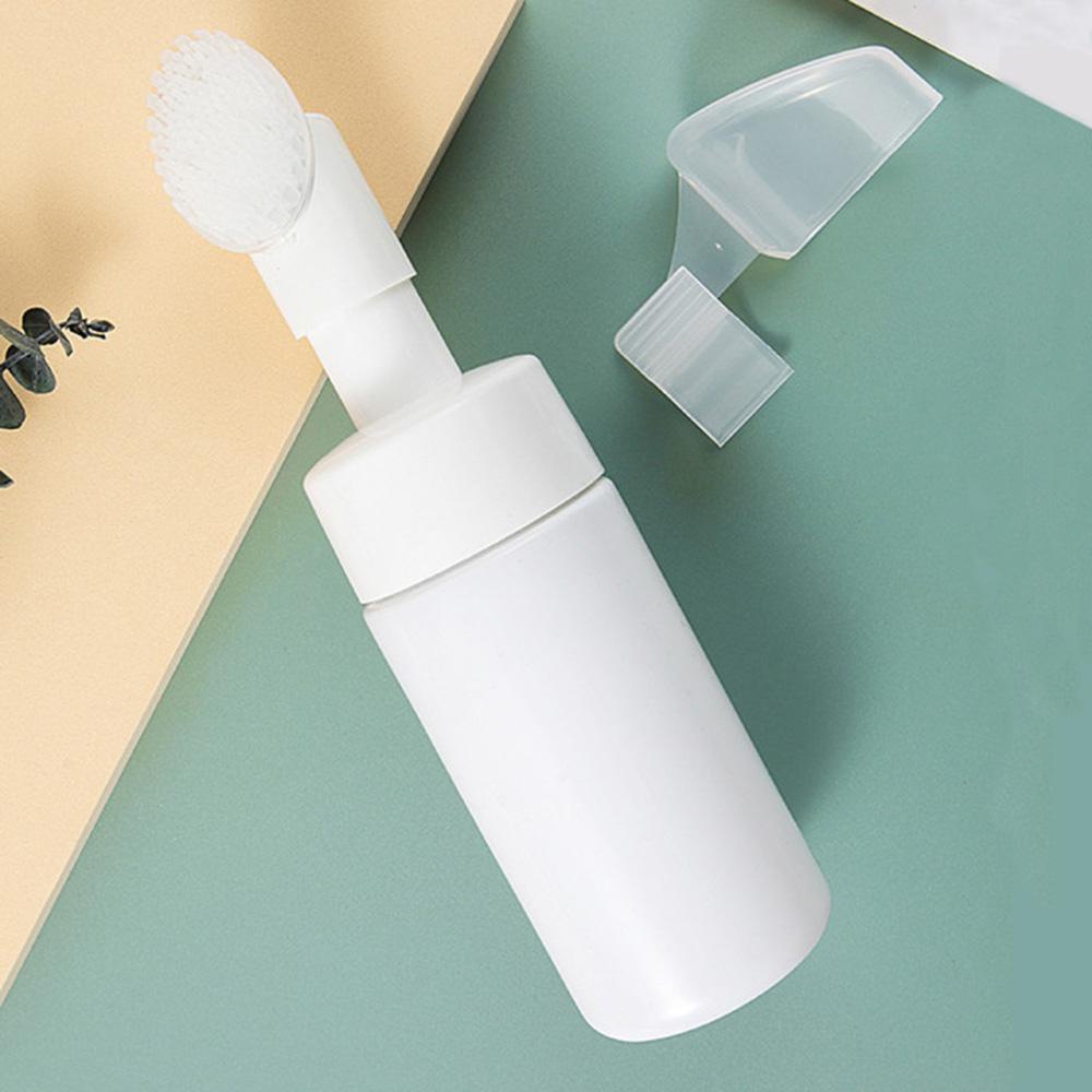 Bình Tạo Bọt Sữa Rửa Mặt Bằng Silicone Kèm Cọ Rửa Tiện Lợi
