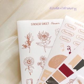 Bullet Journal Sticker - Combo sticker Màu Be