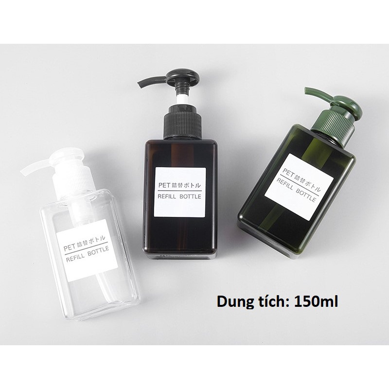 Chai/bình chiết mỹ phẩm/sữa tắm/dầu gội dạng vòi nhấn