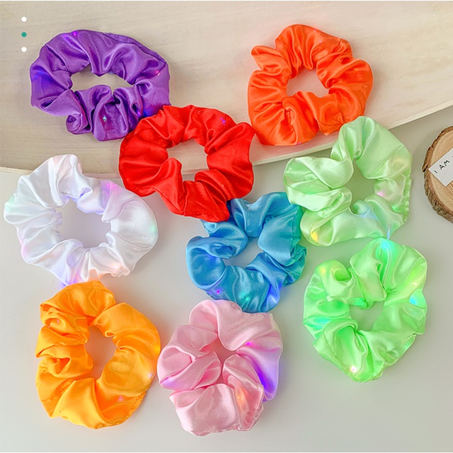 Cột tóc Scrunchies đèn led phát sáng