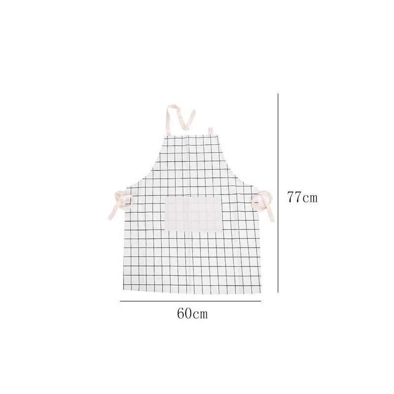 Tạp dề vải lanh cotton dày chống dầu đơn giản thời trang Hàn Quốc cho người lớn