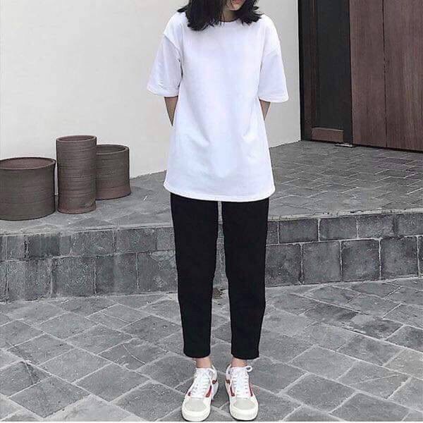 [Shop đồ Unisex] Set bộ Quần Baggy+Áo tay lỡ Basic HOT nhất hiện nay