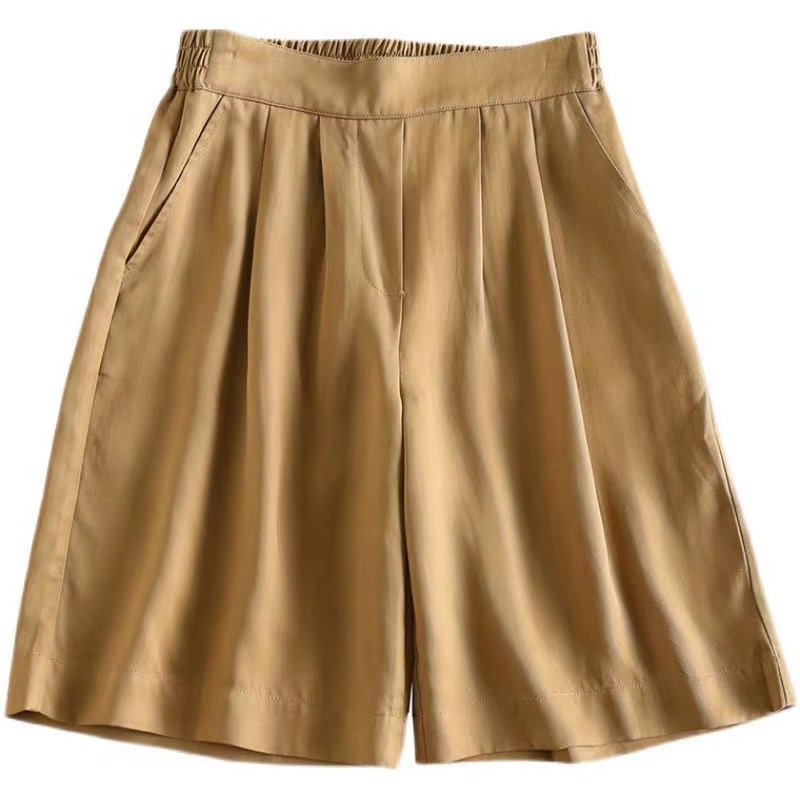 N10639 Quần ống rộng ngắn nữ hè cotton hàng nhập