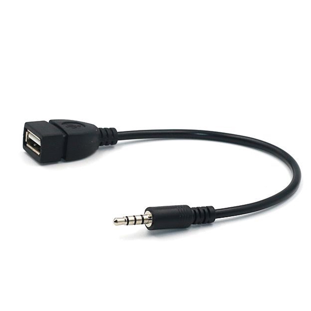 Car AUX  Jack Audio Input Cable MP3 3.5mm Male To USB Port Cable