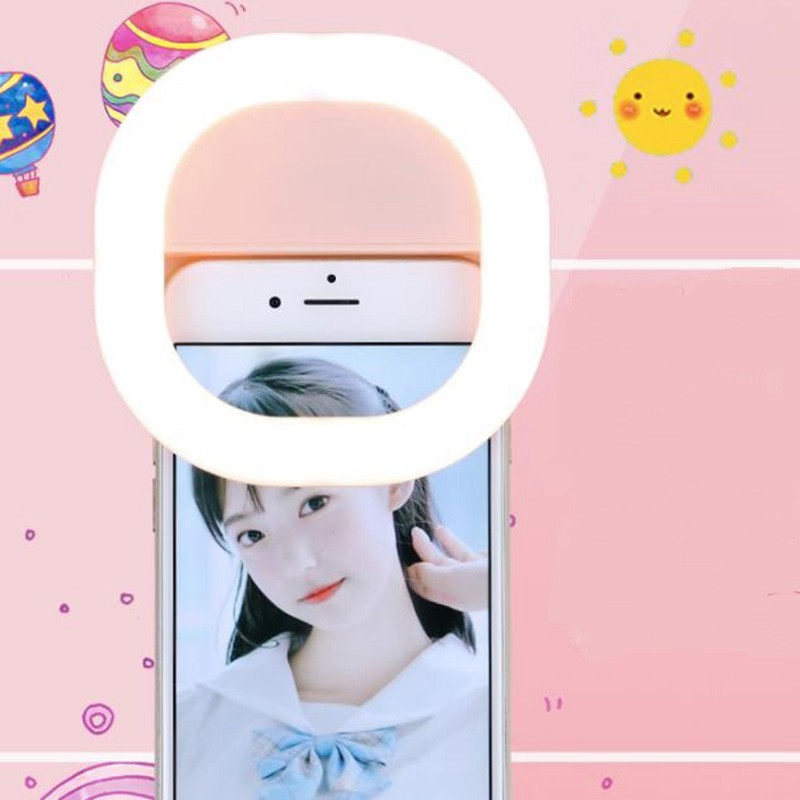 Đèn Trợ Sáng Hỗ Trợ Chụp Ảnh Selfie Cho Điện Thoại Android / Iphone
