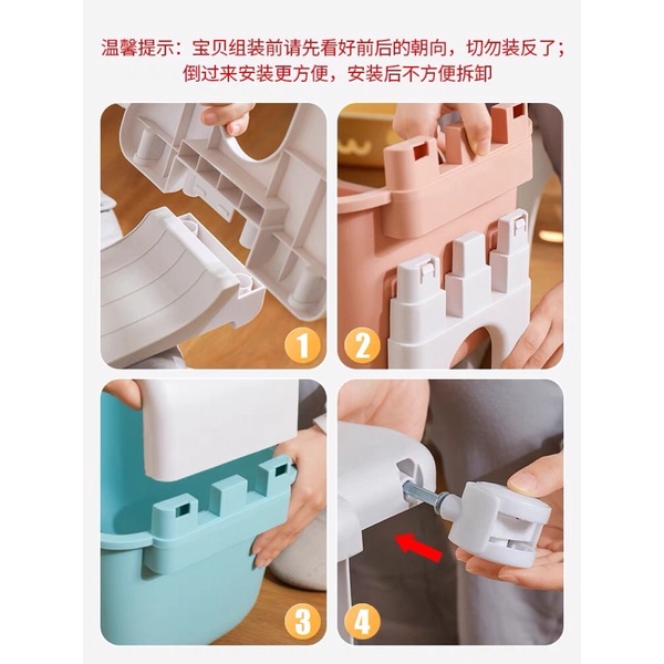 Kệ 3 tầng, kệ 4 tầng đựng đồ đa năng có bánh xe di chuyển nhẹ nhàng, lắp đặt đơn giản