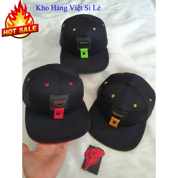 Nón Snapback Hiphop ♥️FREESHIP♥️ Mũ Lưỡi Trai Phong Cách Cá Tính Logo Superme Mới Cực Đẹp Thời Trang Nam Nữ