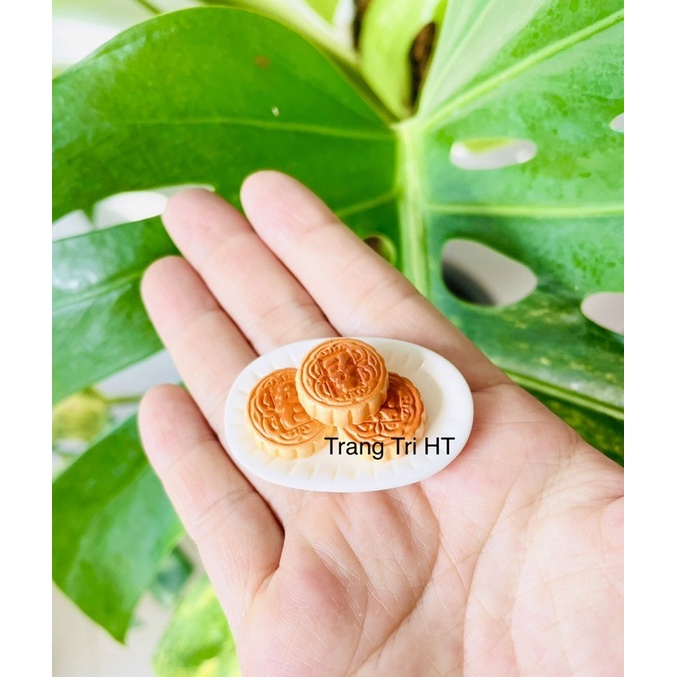 Mô hình bánh trung thu phụ kiện trang trí charm slime
