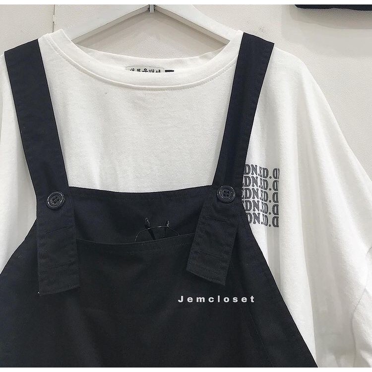 Yếm Quần Kaki Ống Suông Rộng Unisex Ulzzang - Quần Yếm Nữ YQ05 | BigBuy360 - bigbuy360.vn