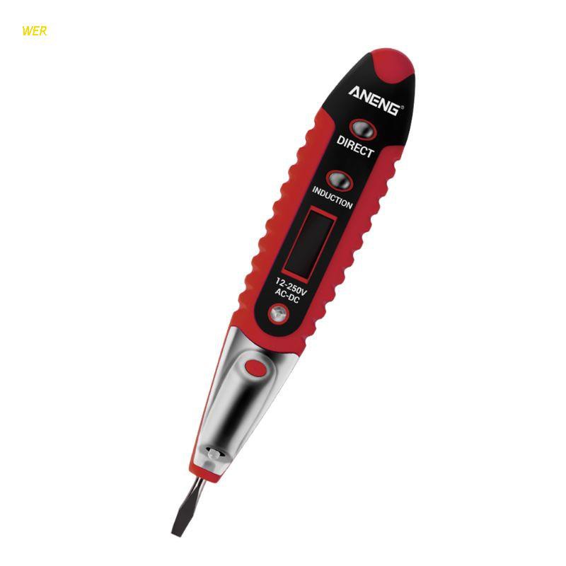 Bút chì thử nghiệm phát hiện điện áp AC/DC kỹ thuật số 12-250V
