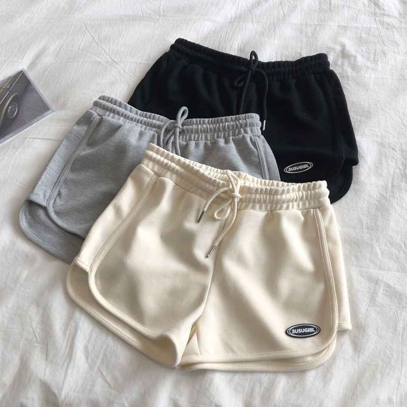 Quần Short Thể Thao Lưng Cao Phong Cách Hàn Quốc Cho Nữ
