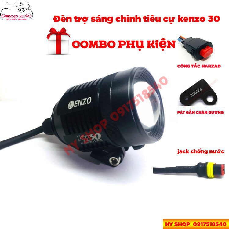 ĐÈN TRỢ SÁNG Kenzo 30 chính hãng siêu sáng 40-60w zoom to nhỏ (TẶNG FULL PHỤ KIỆN)