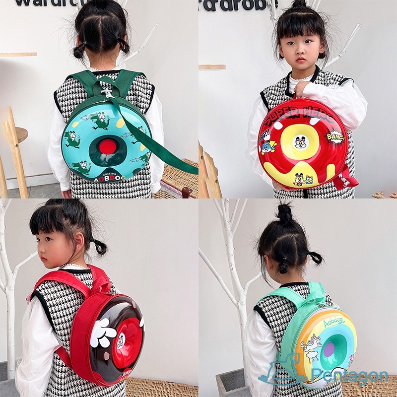 Balo Hình Bánh Donut Chống Thất Lạc Thiết Kế Hình Hoạt Hình Đáng Yêu Cho Trẻ Em