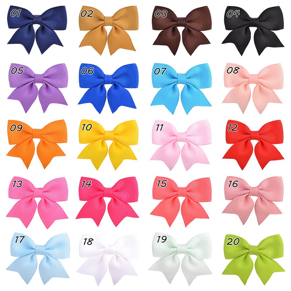 RAINBOW BOWS Set 5 / 10 Kẹp Tóc Nơ Nhiều Màu Sắc Xinh Xắn Cho Bé Gái