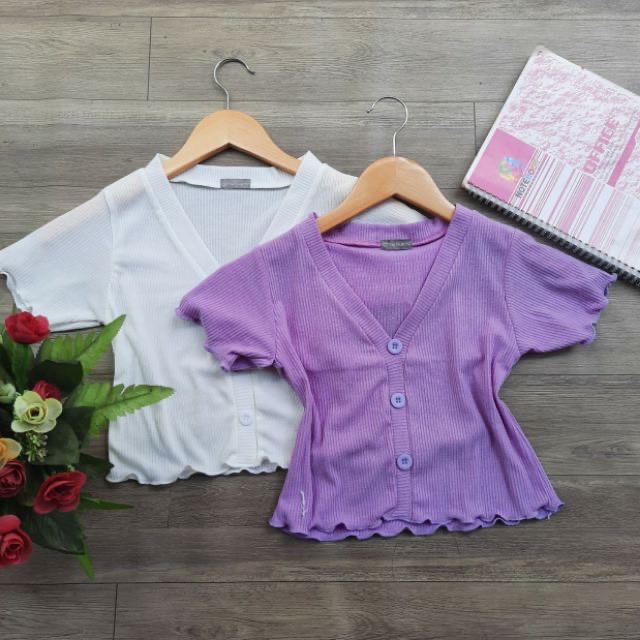 Áo Croptop Nữ - Áo Polo Cổ V 
Thun Gân - Thời Trang Nữ AnAn - CRT17 | BigBuy360 - bigbuy360.vn