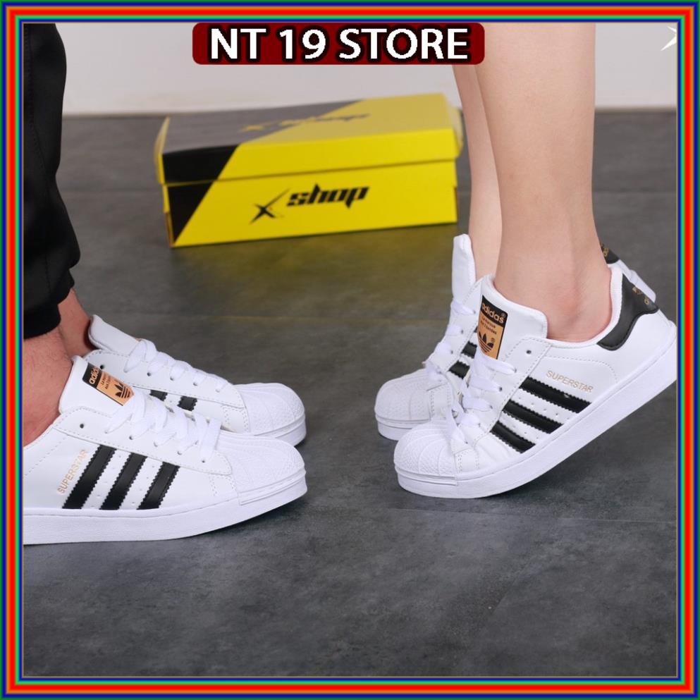 Giày adidas ba sọc nam nữ , Giày thể thao nam nữ adidas Super Star bản chuẩn full box bill