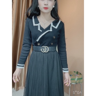 đầm len si vip