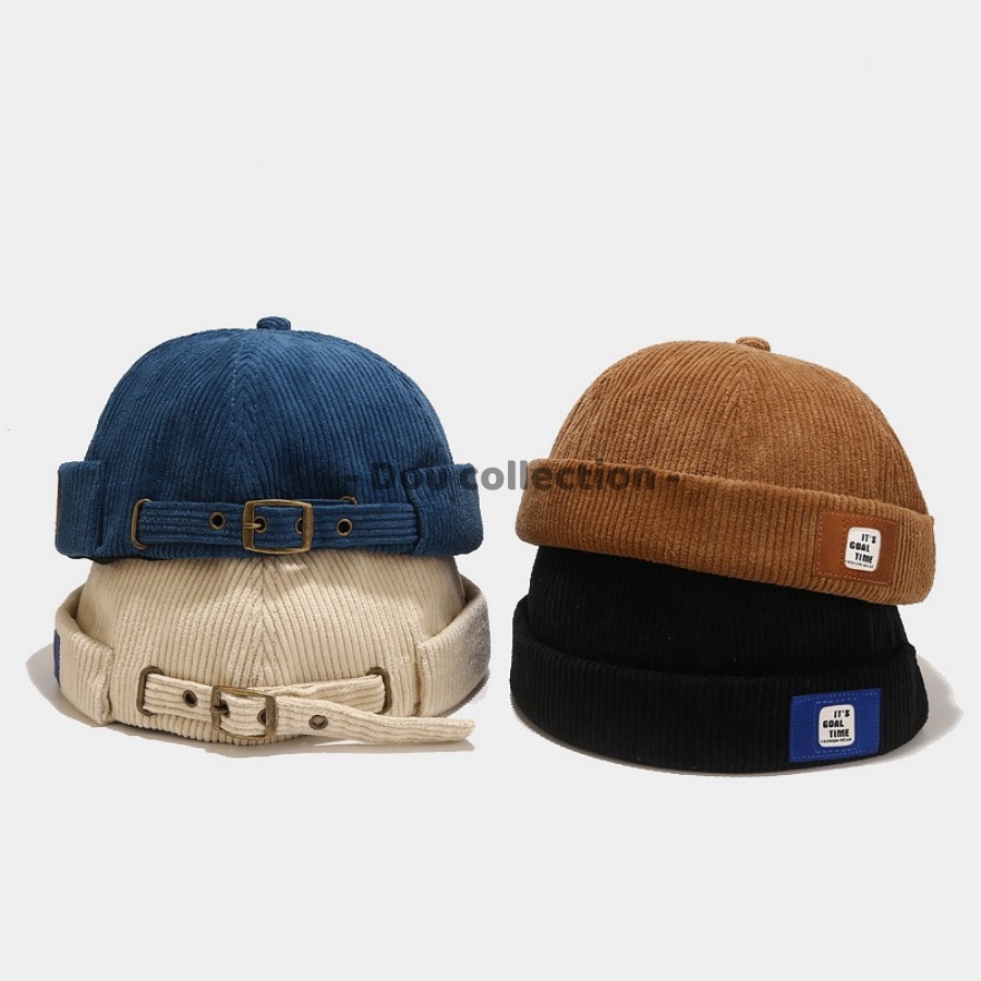 [Nowship2h] Mũ Nón (Miki Hat) Vải Nhung Tròn Dưa Hấu Không Vành Cao Cấp Unisex Phong Cách Rento - Demin - Mã NV035