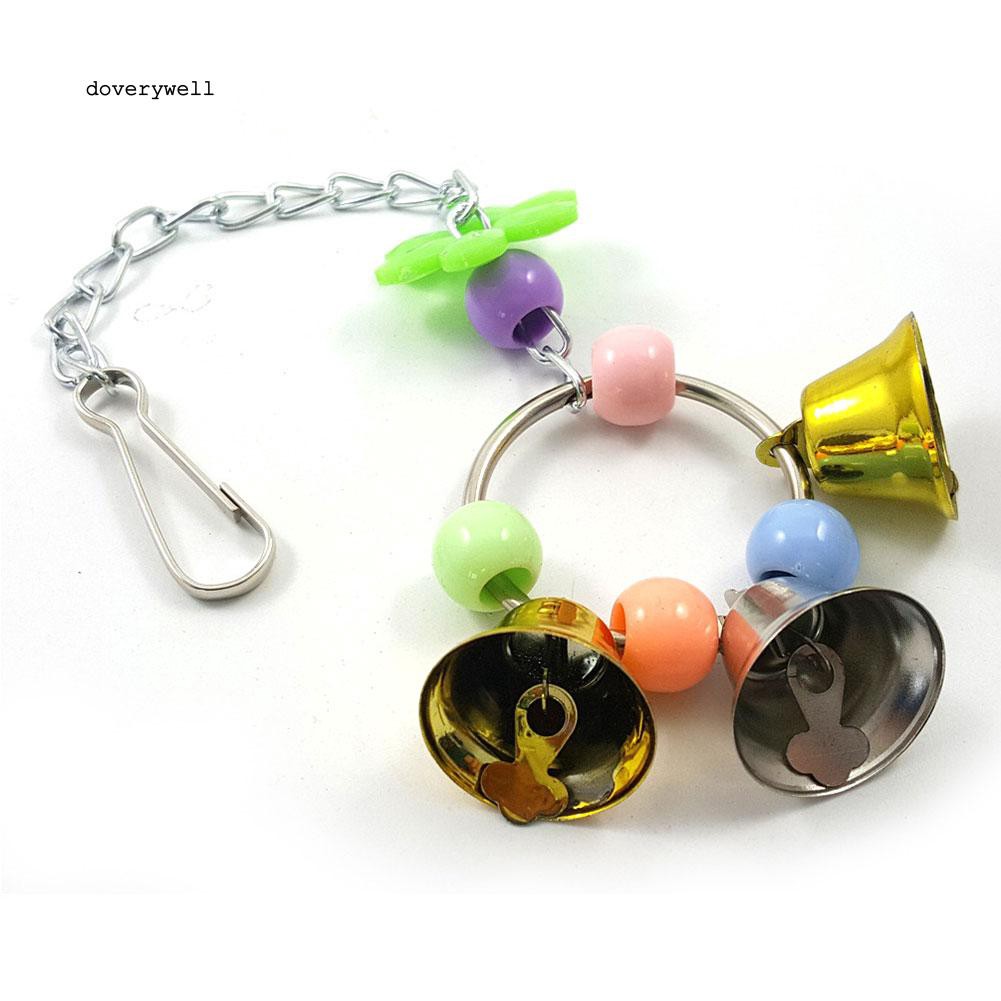 Đồ chơi treo phối hạt và chuông cho vẹt cảnh