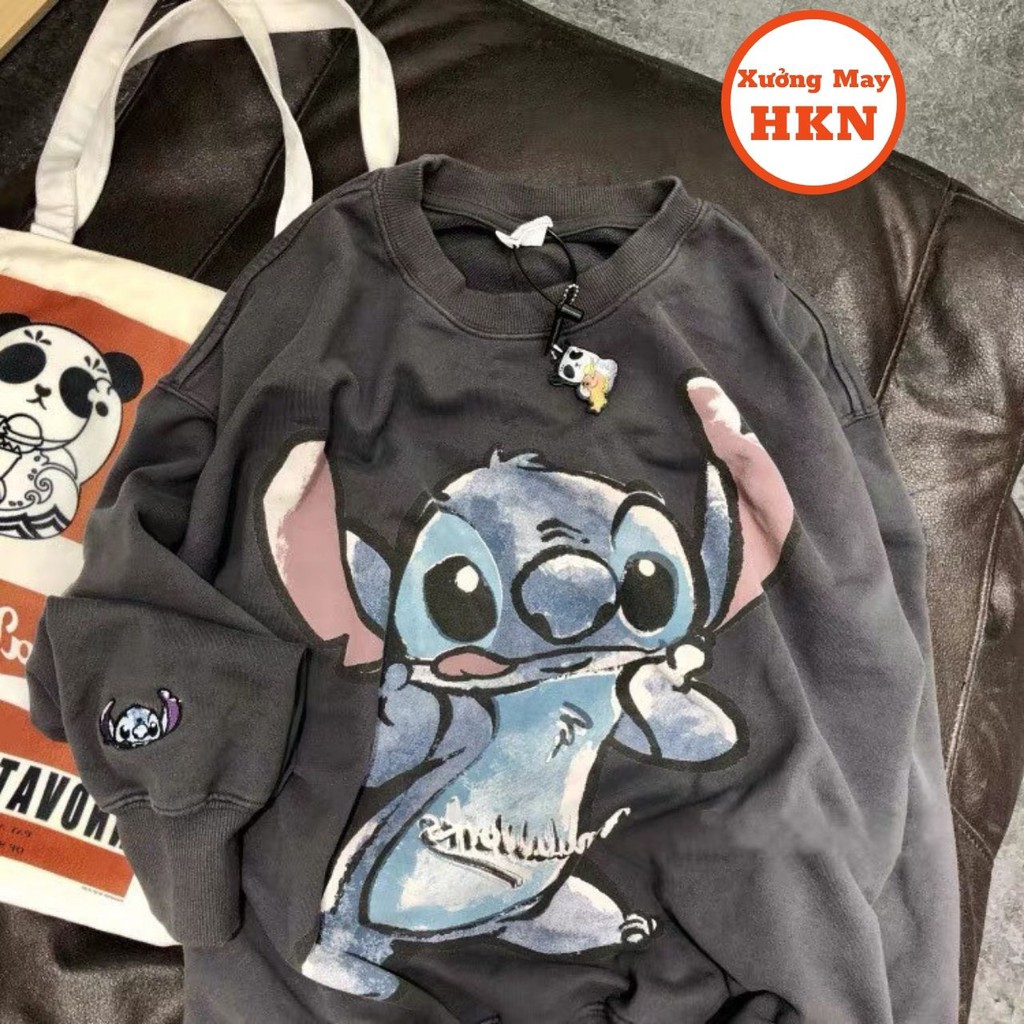 Áo Sweater Nam Nữ Dài Tay In Stich Chất Mịn Mã 705 Xưởng May HKN