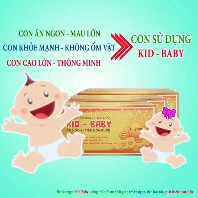 Siro ăn ngon Kid Baby,trẻ hết biếng ăn,phát triển toàn diện,ko táo bón