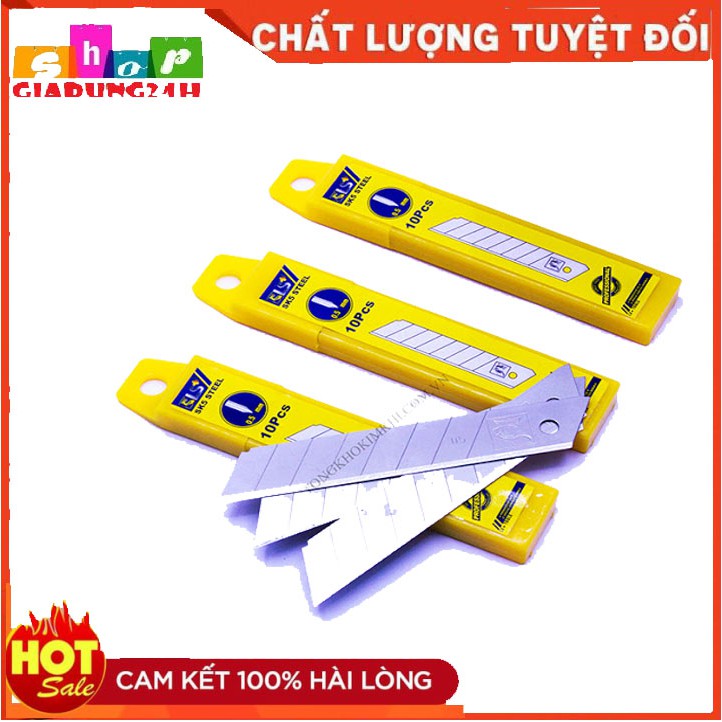 Hộp 10 Lưỡi dao dọc giấy Bosi-Giadung24h