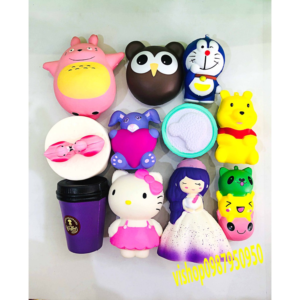 Combo 30 squishy trộn mẫu k trùng lặpb bán rẻ đã