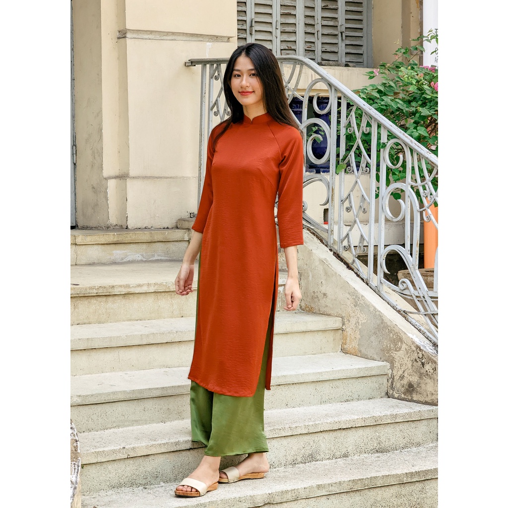 Set Áo dài Rosemary tây thi cam đất