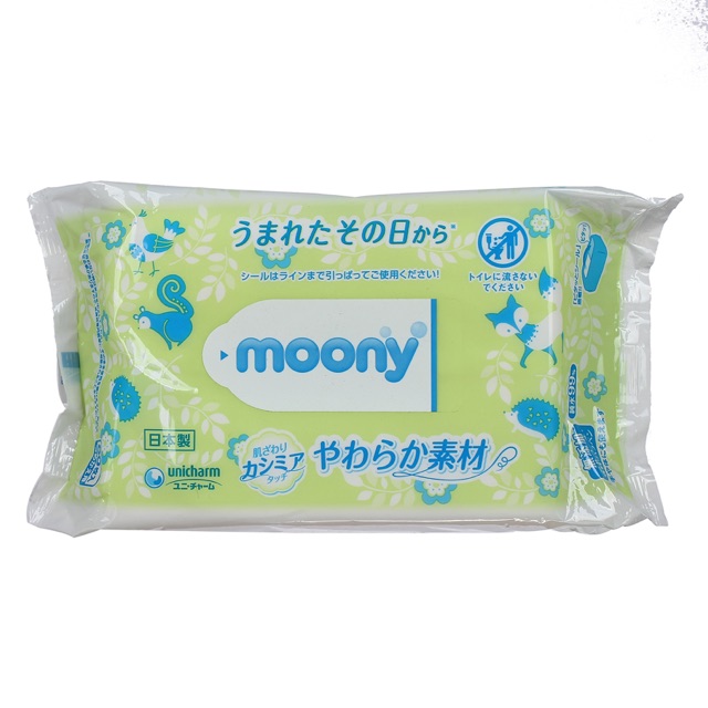 Combo 4 gói khăn ướt Moony 80 tờ (nội địa Nhật Bản)
