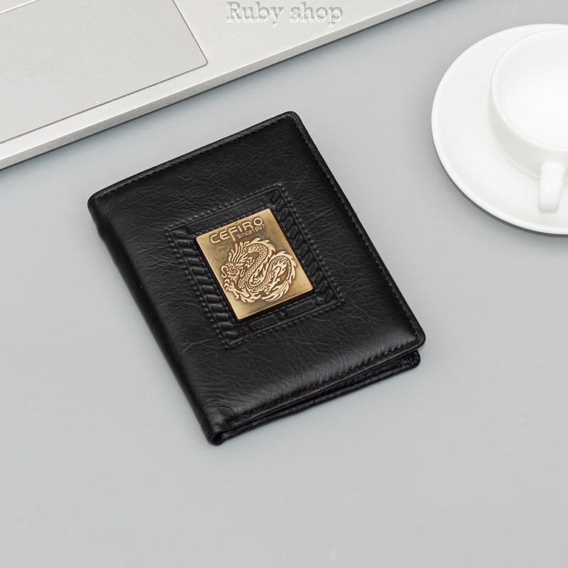 Ví Nam Da Bò Cao Cấp Logo Kim Loại Đẹp Đáng Đứng