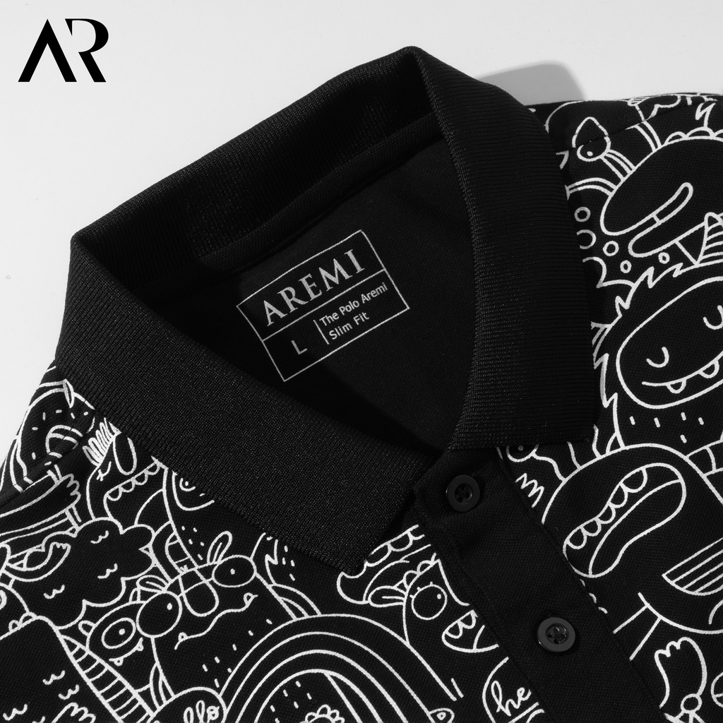 Áo polo nam trơn cổ bẻ,vải cvc, Họa tiết in sắc nét phối với chữ thêu tỉ mĩ, thun cao cấp form chuẩn  AREMI APL0011 | BigBuy360 - bigbuy360.vn